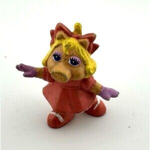Vtg Applause Baby Miss Piggy miniature 1988 Toy, Self Standing - Muppet Babies